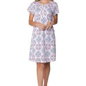 Pastunette Ipanema Print Short Sleeve Nightdress, Blue Multi image