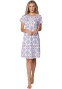 Pastunette Ipanema Print Short Sleeve Nightdress, Blue Multi image