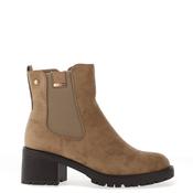 Patrizio Como Loreto Suede Heeled Chelsea Boots, Warm Beige image