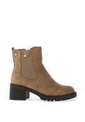 Patrizio Como Loreto Suede Heeled Chelsea Boots, Warm Beige image