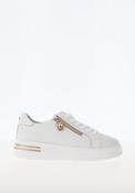 Patrizio Como Atri Faux Leather Side Zip Platform Trainers, White image