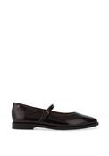 Paul Green Distressed Patent Leather Ballet Flat Shoes, Brown image