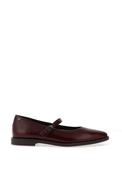 Paul Green Distressed Patent Leather Ballet Flat Shoes, Wine