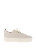 Paul Green Leather Elastic Platform Trainers, Ivory image