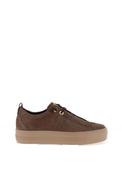 Paul Green Leather Elasticated Lace Trainers, Taupe image