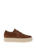 Paul Green Suede Leather Slip-On Elasticated Trainers, Tan image