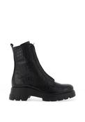 Paul Green Leather Croc Print Calf Length Boots, Black image