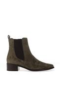 Paul Green Soft Suede Leather Ankle Boots, Olive Green image