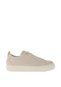 Paul Green Leather Elastic Platform Trainers, Ivory Gold image