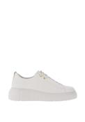 Paul Green Pebbled Leather Platform Trainers, White image