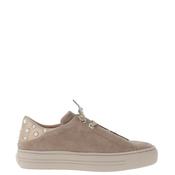 Paul Green Suede Leather Pearl Trainers, Grey Taupe image