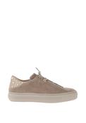 Paul Green Suede Leather Pearl Trainers, Grey Taupe image