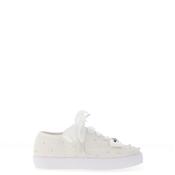 Paula’s Communion Lace and Pearl Trainer, White