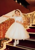 Paula’s Communion 119378 LS Communion Dress, White image