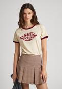 Pepe Jeans Lips Logo Print T-Shirt, Sand Beige image