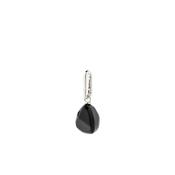 Pilgrim Charm Black Agate Pendant Charm, Silver
