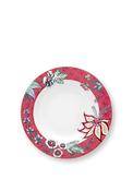 Pip Studio Flower Festival Deep Plate, Dark Pink image