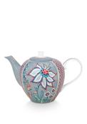 Pip Studio Flower Festival Large Tea Pot, Blue image