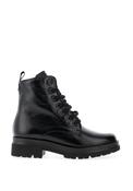 Pitillos Patent Lace Up Military Boots, Black image