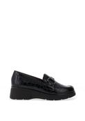 Pitillos Patent Crocodile Print Loafers, Navy image