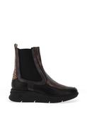Pitillos Leather Shimmer Ankle Boot, Black image