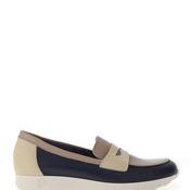 Pitillos Pebbled Leather Slip On Loafers, Navy image