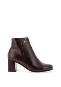 Pitillos Pebbled Leather Round Toe Ankle Boots, Brown image