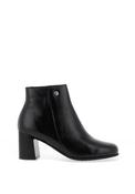 Pitillos Pebbled Leather Round Toe Ankle Boots, Black image