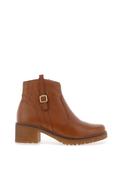 Pitillos Pebbled Leather Western Inspired Ankle Boots, Tan image