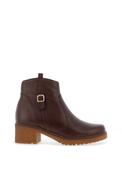 Pitillos Pebbled leather Western Inspired Ankle Boots, Brown image