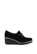 Pitillos Leather Link Platform Loafers, Black image
