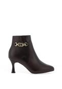 Pitillos Leather High Heeled Ankle Boots, Brown image