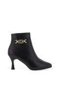 Pitillos Leather High Heeled Ankle Boots, Black image