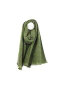 Pom Crosshatch Check Scarf, Green image