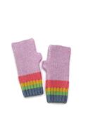 Pom Rainbow Fingerless Gloves, Lilac image