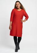 Pont Neuf Textured Knee Length Dress, Deep Orange image