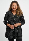 Pont Neuf Melina Abstract Print Tunic Top, Black image