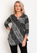 Pont Neuf Magrethe Jacquard Stripe Top, Black image