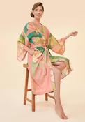 Powder Delicate Tropical One Size Kimono Gown, Candy image