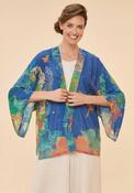Powder Hummingbird Kimono Jacket, Denim image