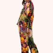 Powder Oversized Supersoft Autumn Posy Pyjamas, Black Multi