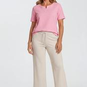 Rabe Textured Notch Neck T-Shirt, Pink image