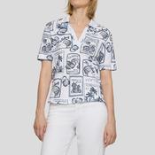 Rabe All Over Summer Print Polo Shirt, White Multi image