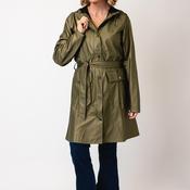 Rain Curve Long Rain Jacket, Olive Green image