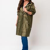 Rains Waterproof Long Raincoat, Olive Green image