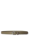 Ralph Lauren Logo-Keeper Skinny Leather Belt, Sage Green image