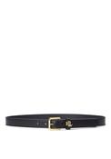 Ralph Lauren Logo-Keeper Leather Belt, Black image
