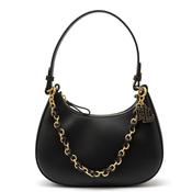 Ralph Lauren Leather Marcy Zip Shoulder Bag, Black image