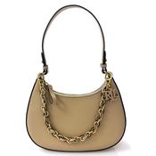 Ralph Lauren Leather Marcy Zip Shoulder Bag, Beige image