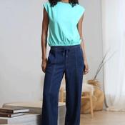 Rant &amp; Rave Lana Wide Short Leg Trousers, Dark Blue